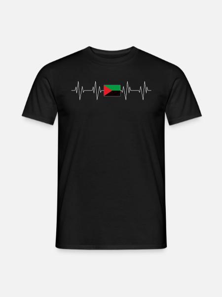 Heartbeat Flag Martinique - Men's T-Shirt - black