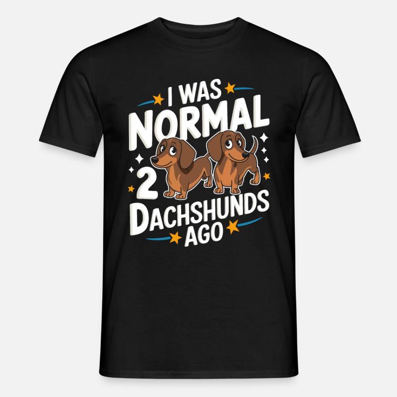 Dackel Hund - Männer T-Shirt - Schwarz