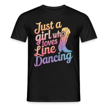 Line Dancing Dancing Dancers - Men's T-Shirt - black - Front - AI Model Male 178 light (178cm)