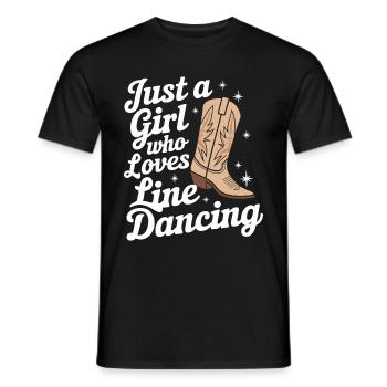 Line Dancing Dancing Dancers - Men's T-Shirt - black - Front - AI Model Male 178 light (178cm)