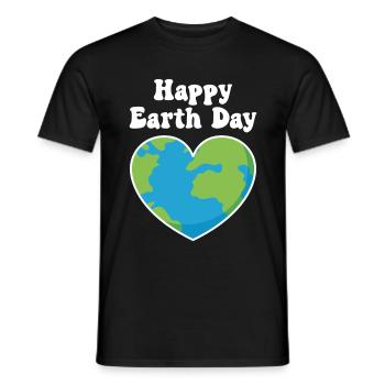 Happy Earth Day - Men's T-Shirt - black - Front - AI Model Male 178 light (178cm)