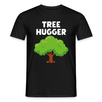 Câlin d’arbre - T-shirt homme - noir - Devant - AI Model Male 178 light (178cm)