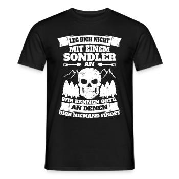 Sondler Sondeln lustiges Geschenk Spruch - Orte - Männer T-Shirt - Schwarz - Vorne - AI Model Male 178 light (178cm)