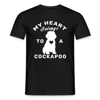 Cockapoo dog puppy veterinarian dog love gift - Men's T-Shirt - black - Front - AI Model Male 178 light (178cm)