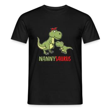 Nanny saurus nanny day mother gift - Men's T-Shirt - black - Front - AI Model Male 178 light (178cm)