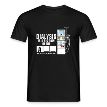 Dialysis Hemodialysis Hemodiafiltration Gift - Men's T-Shirt - black - Front - AI Model Male 178 light (178cm)