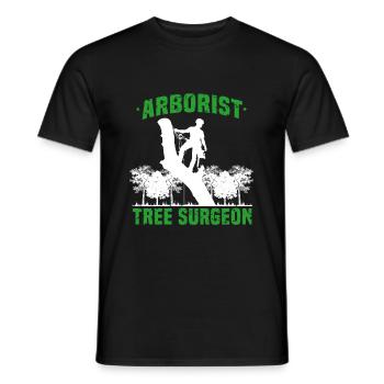 Cadeau de scie à chaîne d'arboriste Förster - T-shirt homme - noir - Devant - AI Model Male 178 light (178cm)
