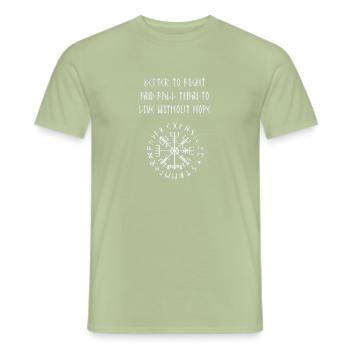 Vikings Wisdom - Volsunga Saga - Vegvisir - Men's T-Shirt - sage - Front - AI Model Male 178 light (178cm)