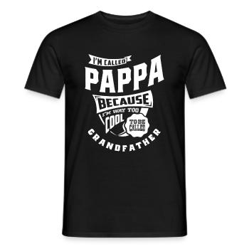 I'm Called Pappa To Be Called Grandfather - Men's T-Shirt - black - Front - AI Model Male 178 light (178cm)