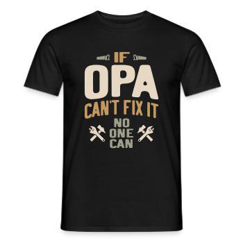 Si Opa ne peut pas le réparer, personne ne le peut - T-shirt homme - noir - Devant - AI Model Male 178 light (178cm)