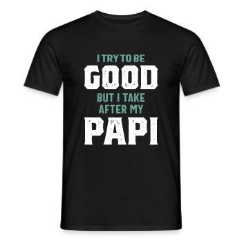 Mais je prends après mon papi | Père - T-shirt homme - noir - Devant - AI Model Male 178 light (178cm)