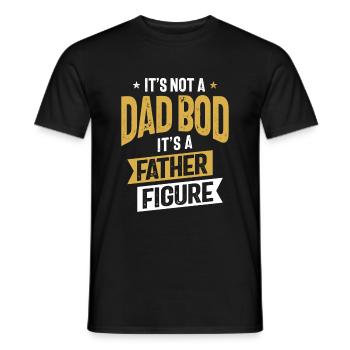 Es ist kein Papa Bod Es ist eine Vaterfigur | Vaters - Männer T-Shirt - Schwarz - Vorne - AI Model Male 178 light (178cm)