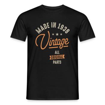 Made in 1938 Vintage Original Teile 84. Geburtstag - Männer T-Shirt - Schwarz - Vorne - AI Model Male 178 light (178cm)