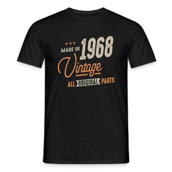 1968 Vintage Original Parts - 54ème anniversaire Retro - T-shirt homme - noir - Devant - AI Model Male 178 light (178cm)