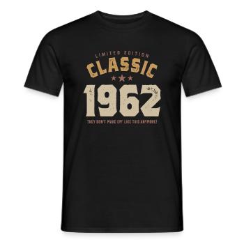 Classic 1962 - 60. Geburtstag Retro Vintage - Männer T-Shirt - Schwarz - Vorne - AI Model Male 178 light (178cm)