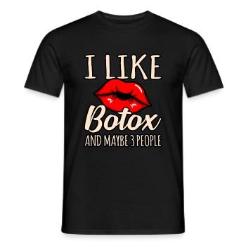 Botox - Männer T-Shirt - Schwarz - Vorne - AI Model Male 178 light (178cm)