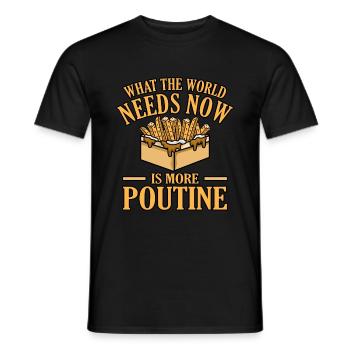 Poutine Kanadisches Fastfood - Männer T-Shirt - Schwarz - Vorne - AI Model Male 178 light (178cm)