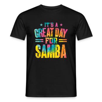 Samba - Männer T-Shirt - Schwarz - Vorne - AI Model Male 178 light (178cm)