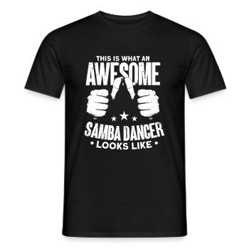 Samba - Männer T-Shirt - Schwarz - Vorne - AI Model Male 178 light (178cm)