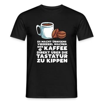 Kaffee Montag Morgen - Männer T-Shirt - Schwarz - Vorne - AI Model Male 178 light (178cm)