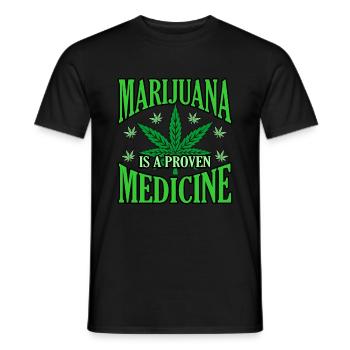 Cannabis - Heren T-shirt - zwart - Voor - AI Model Male 178 light (178cm)