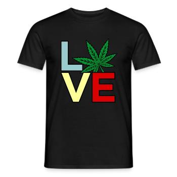 Cannabis - T-shirt homme - noir - Devant - AI Model Male 178 light (178cm)