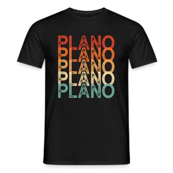 Plano Texas - T-shirt homme - noir - Devant - AI Model Male 178 light (178cm)