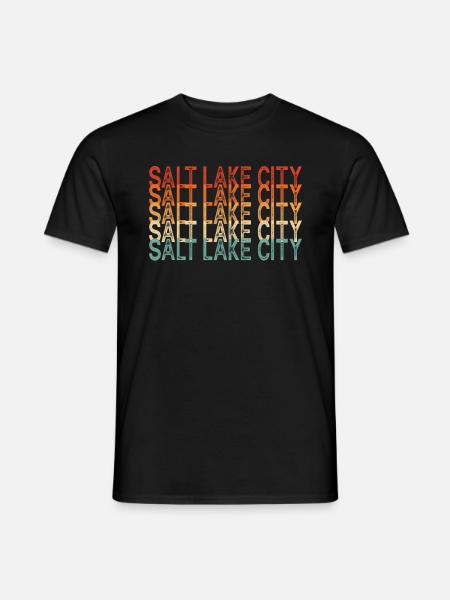 Salt Lake City Utah - Männer T-Shirt - Schwarz