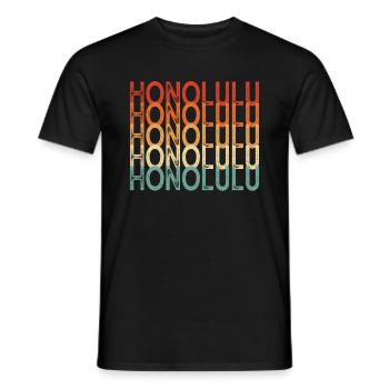 Honolulu Hawaii - Männer T-Shirt - Schwarz - Vorne - AI Model Male 178 light (178cm)