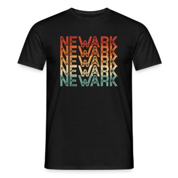 Newark New Jersey - Männer T-Shirt - Schwarz - Vorne - AI Model Male 178 light (178cm)
