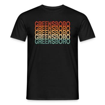Greensboro Caroline du Nord - T-shirt homme - noir - Devant - AI Model Male 178 light (178cm)