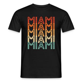 Miami, Florida - Männer T-Shirt - Schwarz - Vorne - AI Model Male 178 light (178cm)