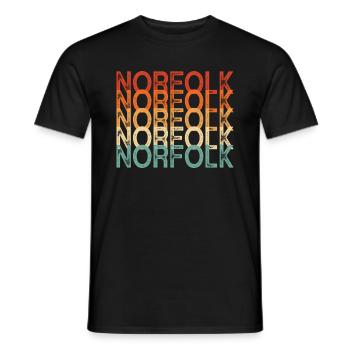 Virginie de Norfolk - T-shirt homme - noir - Devant - AI Model Male 178 light (178cm)