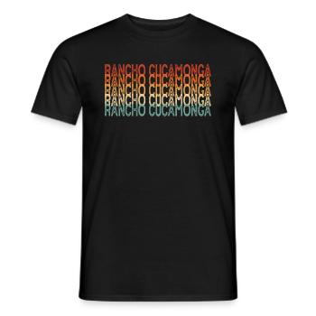 Rancho Cucamonga - Männer T-Shirt - Schwarz - Vorne - AI Model Male 178 light (178cm)