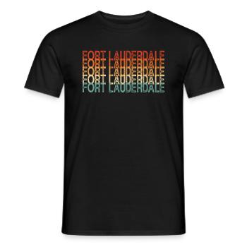 Fort Lauderdale - Männer T-Shirt - Schwarz - Vorne - AI Model Male 178 light (178cm)