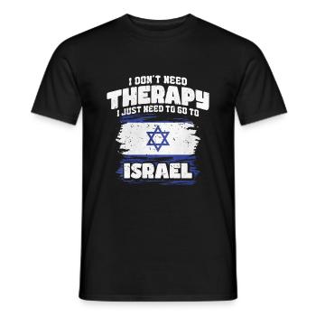 Israel - Men's T-Shirt - black - Front - AI Model Male 178 light (178cm)