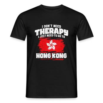 Hong Kong - T-shirt homme - noir - Devant - AI Model Male 178 light (178cm)
