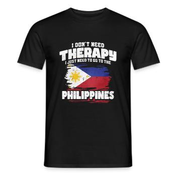 Philippinen - Männer T-Shirt - Schwarz - Vorne - AI Model Male 178 light (178cm)
