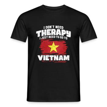 Vietnam - T-shirt homme - noir - Devant - AI Model Male 178 light (178cm)