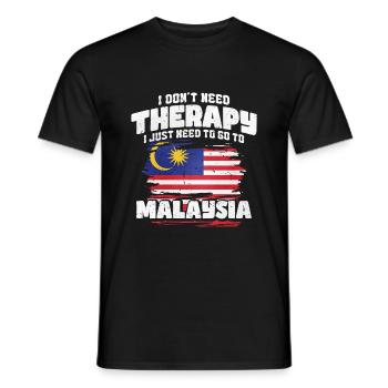 Malaisie - T-shirt homme - noir - Devant - AI Model Male 178 light (178cm)