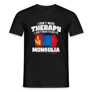 Mongolia - Men's T-Shirt - black - Front - AI Model Male 178 light (178cm)