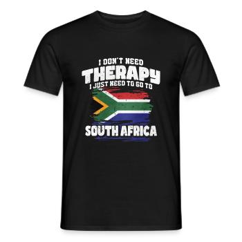 South Africa - Men's T-Shirt - black - Front - AI Model Male 178 light (178cm)