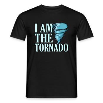 Tornado - Männer T-Shirt - Schwarz - Vorne - AI Model Male 178 light (178cm)