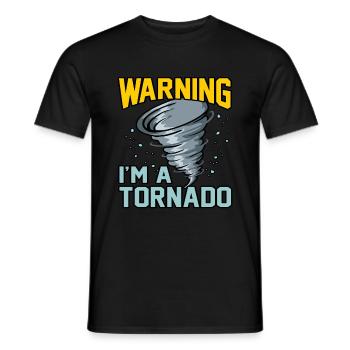 Tornado - Männer T-Shirt - Schwarz - Vorne - AI Model Male 178 light (178cm)
