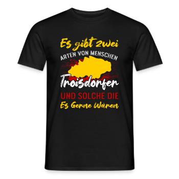 Es Gibt Zwei Arten Von Menschen Troisdorfer - Männer T-Shirt - Schwarz - Vorne - AI Model Male 178 light (178cm)