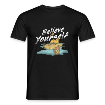 Motivation Lion - T-shirt homme - noir - Devant - AI Model Male 178 light (178cm)