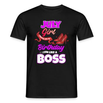Juillet Anniversaire Drôle Cadeau - T-shirt homme - noir - Devant - AI Model Male 178 light (178cm)