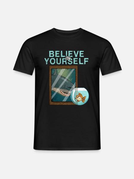 Motivation Hai - Männer T-Shirt - Schwarz