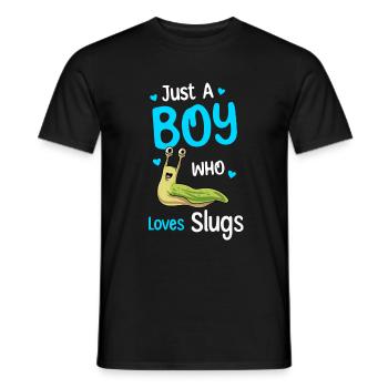 Nur Ein Junge, Der Schnecken Liebt - Männer T-Shirt - Schwarz - Vorne - AI Model Male 178 light (178cm)