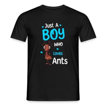 Nur Ein Junge, Der Ameisen Liebt - Männer T-Shirt - Schwarz - Vorne - AI Model Male 178 light (178cm)